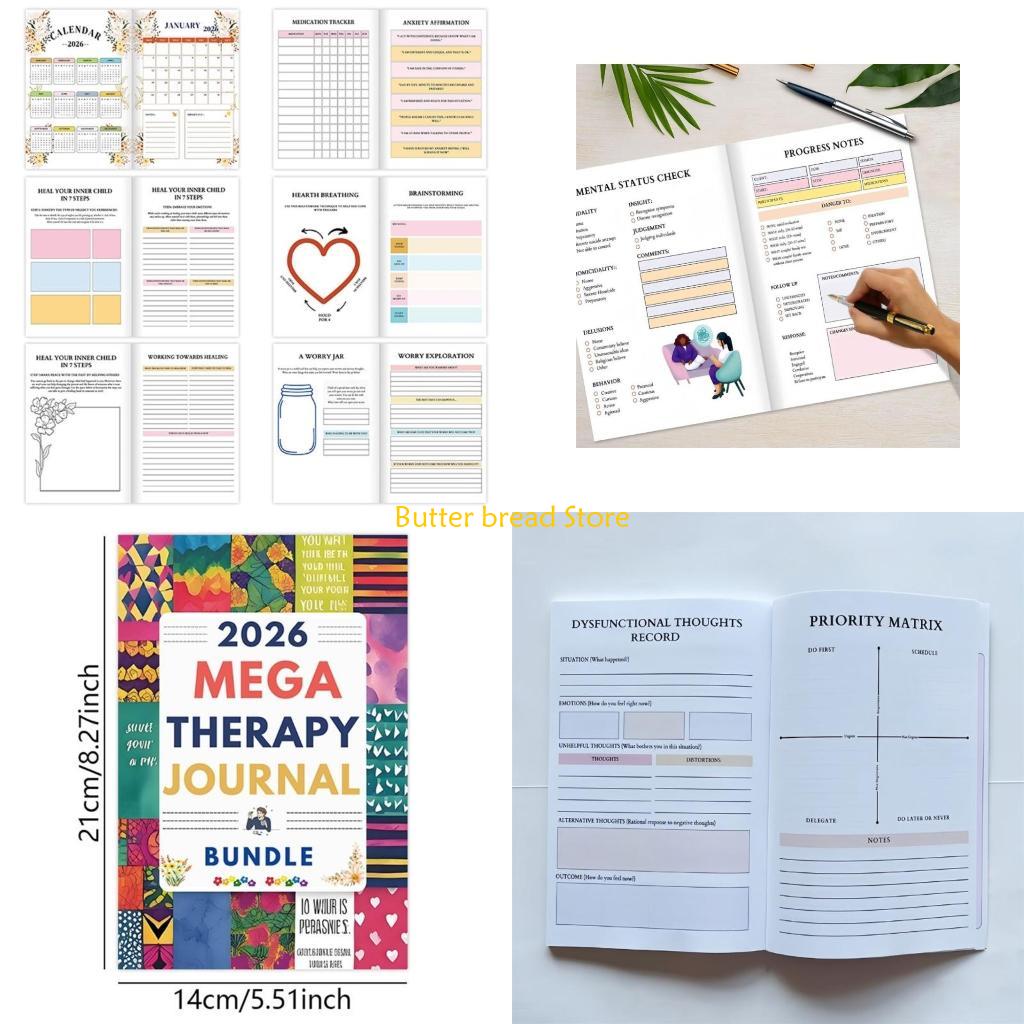 Health Wellness Journal - Journal récupération santé mentale W89C, planificateur