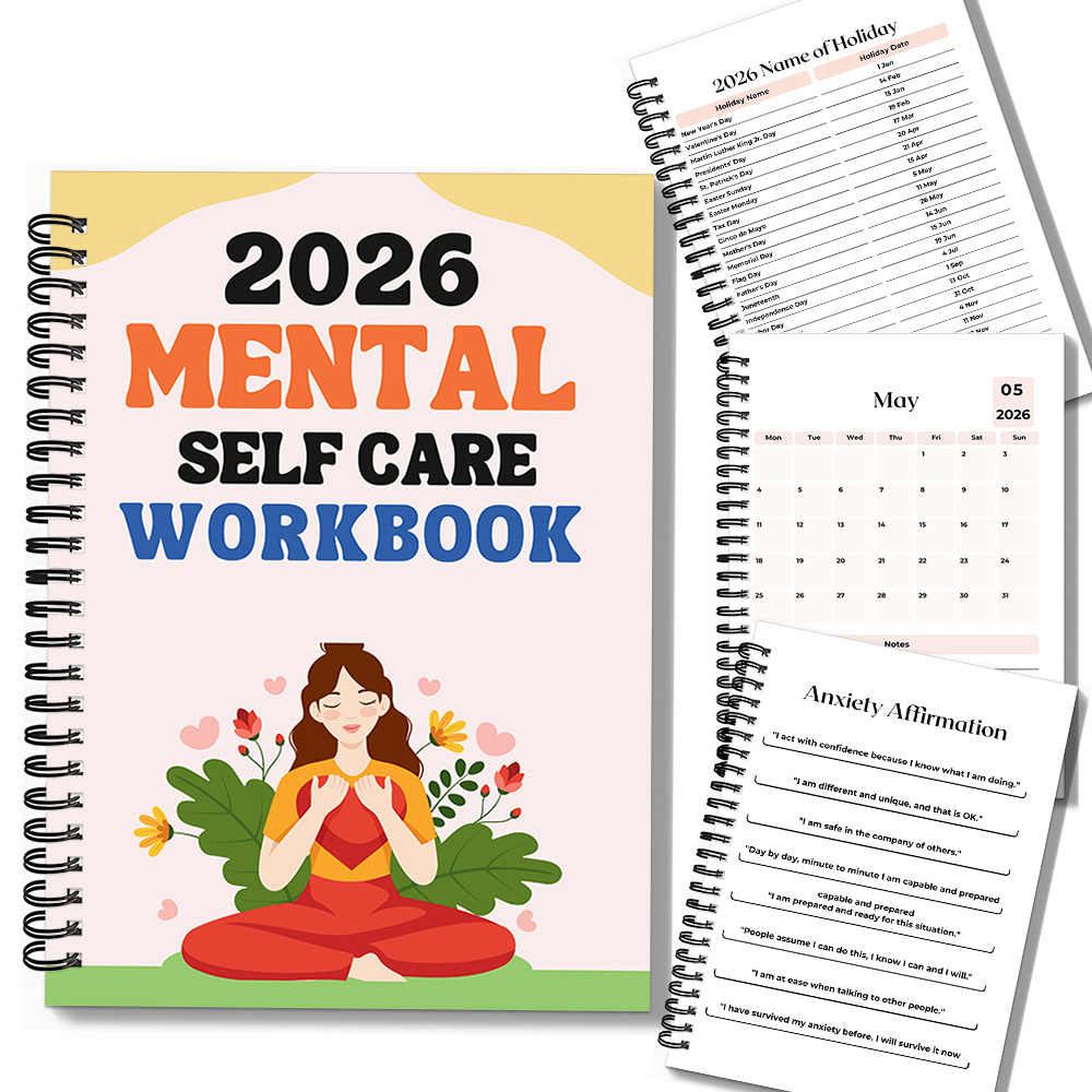 Health Wellness Journal - 1PC 2026 Cahier de travail sur